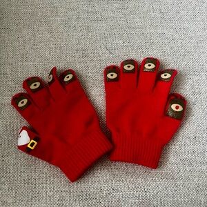 Carter's Red gloves  with Christmas Design